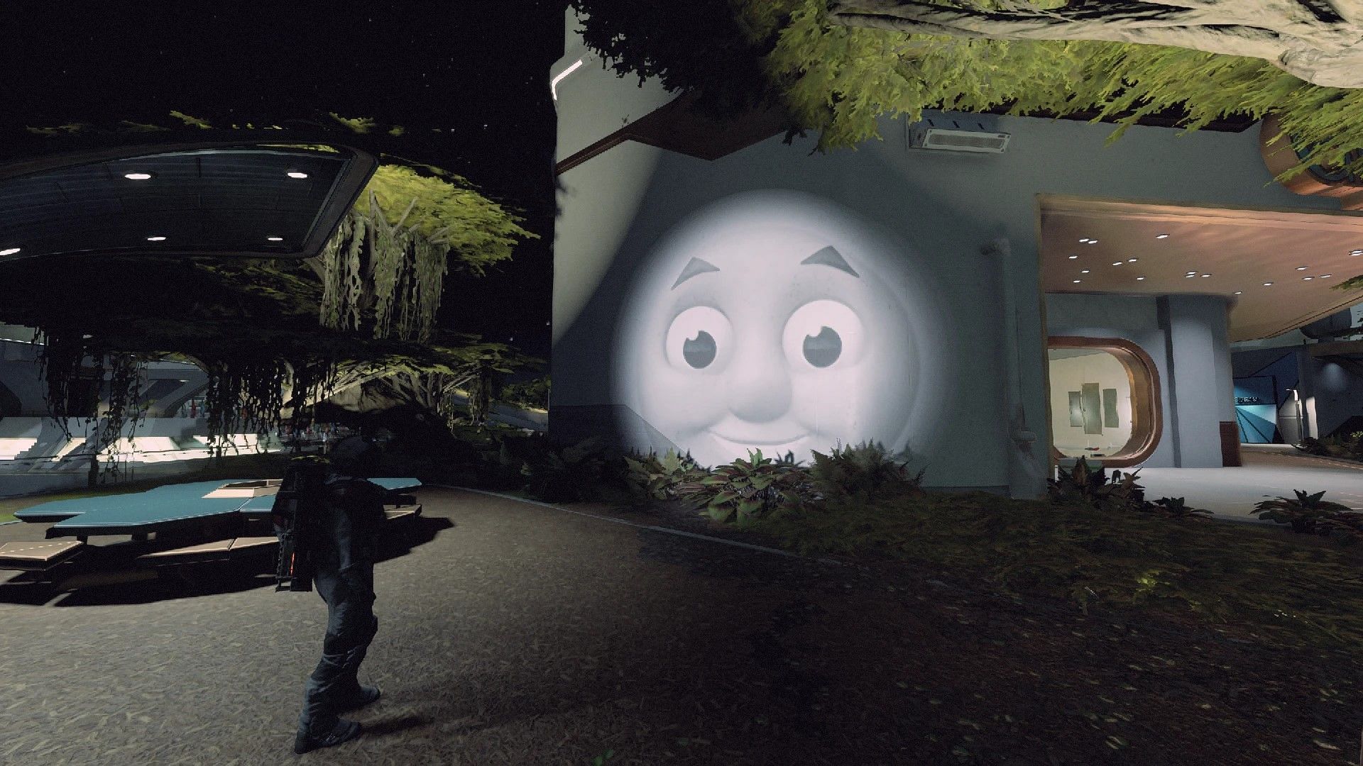Thomas the Tank Engine mod in Starfield (Image via NexusMods)